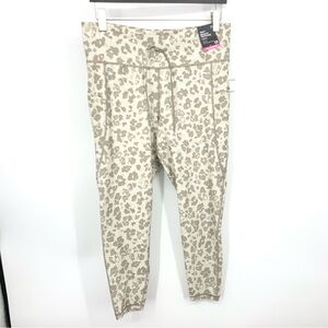 GAP‎ Women Size XL Leggings Pants Beige Leopard Print Blackout High Rise Pockets